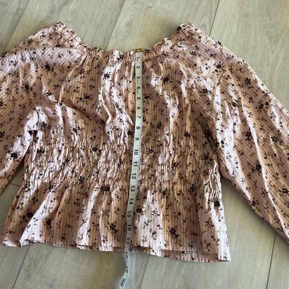 MADEWELL Sophia Top in Bouquet Floral Print smocked waist size L - Picture 3 of 8